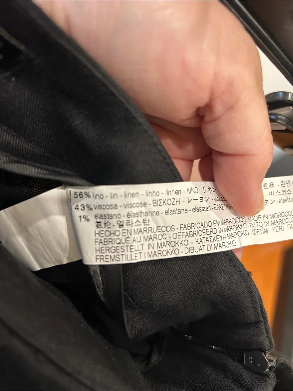 Zara Black Tie-Waist Cropped Pants